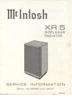 McIntosh XR-5 - Service manual